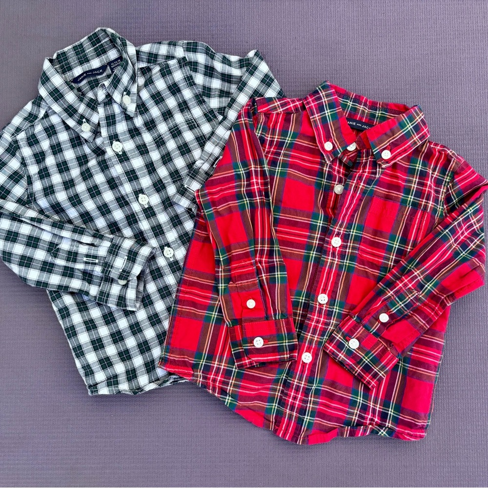 Janie & Jack Toddler Plaid Button Up Shirts